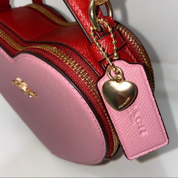 Coach Heart bag Crossbody In Colorblock New - Picture 10 of 16